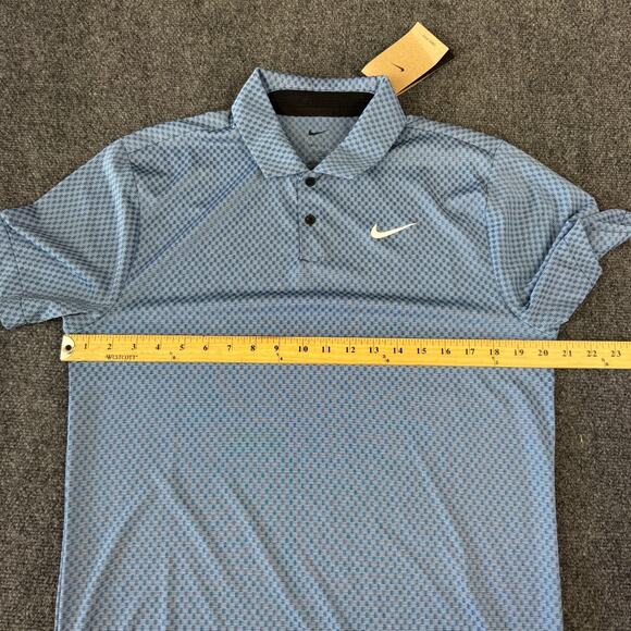 Nike Dri-Fit Tour Golf Polo Mens Size Small Tall Shirt Blue Textured FD5741-410 - Picture 7 of 9